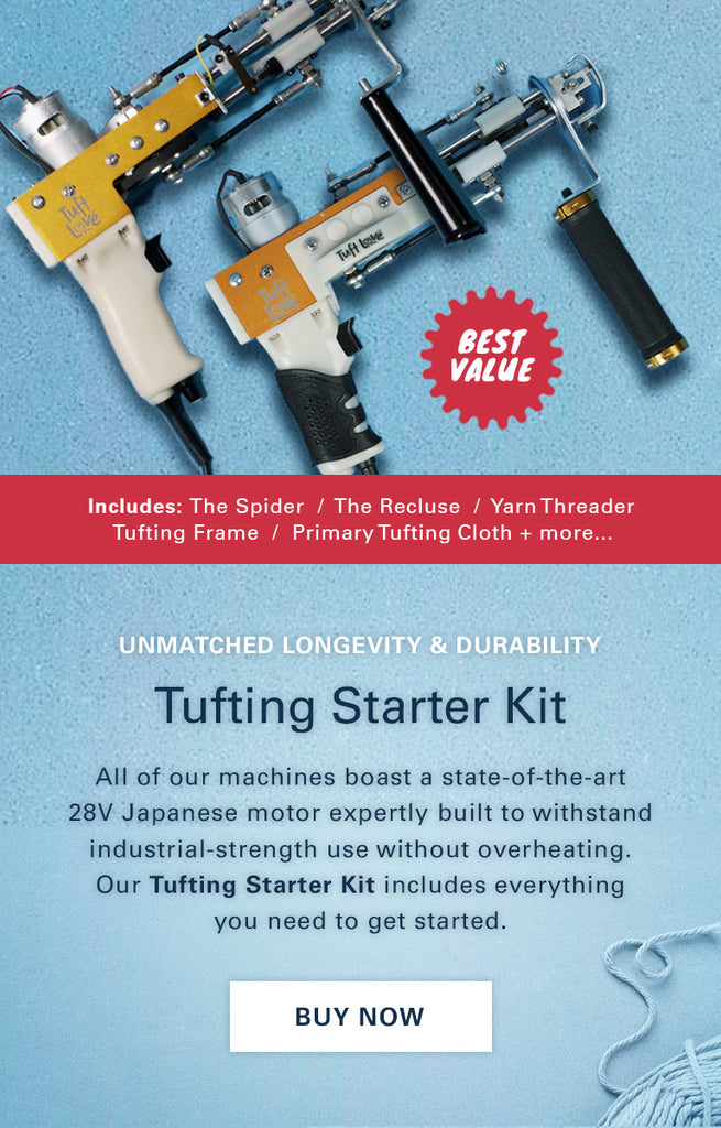 Tufting Starter Kit - THE DUO - (Frame, Tufting Machine, and Cloth)